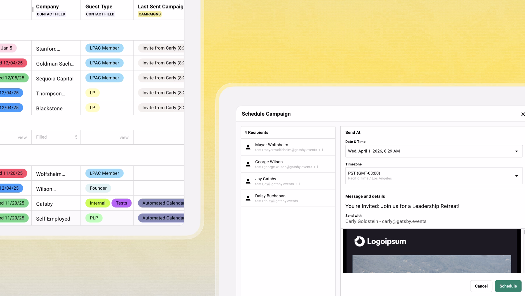 Screenshot from Gatsby